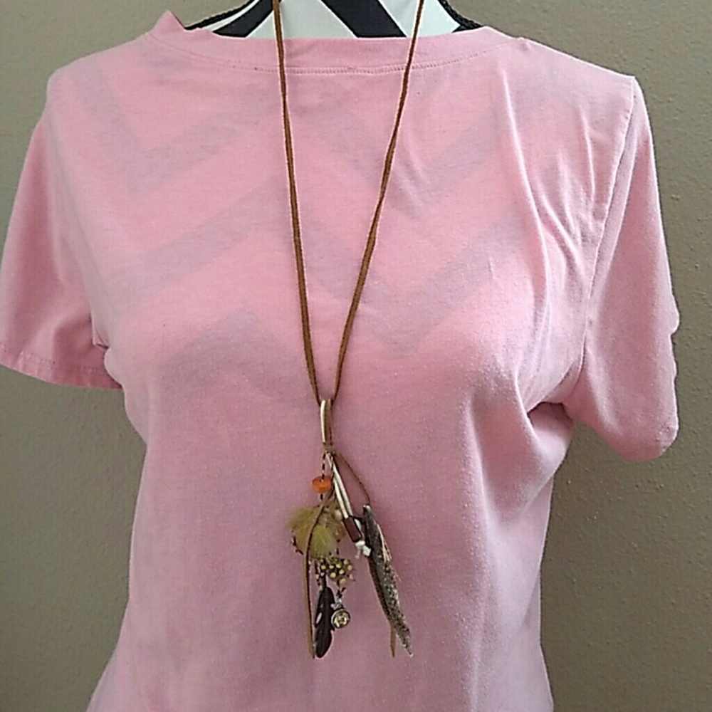 Custom beaded feather necklace